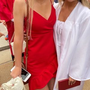 RED LULUS DRESS S